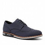 Men's suede-style casual shoes with a durable rubber sole