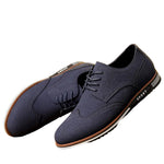 Men's casual suede-style slip-on shoes in blue