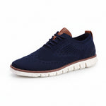 Men's breathable knit casual shoes front view