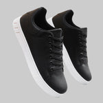 Side view of men's low-top casual lace-up shoes